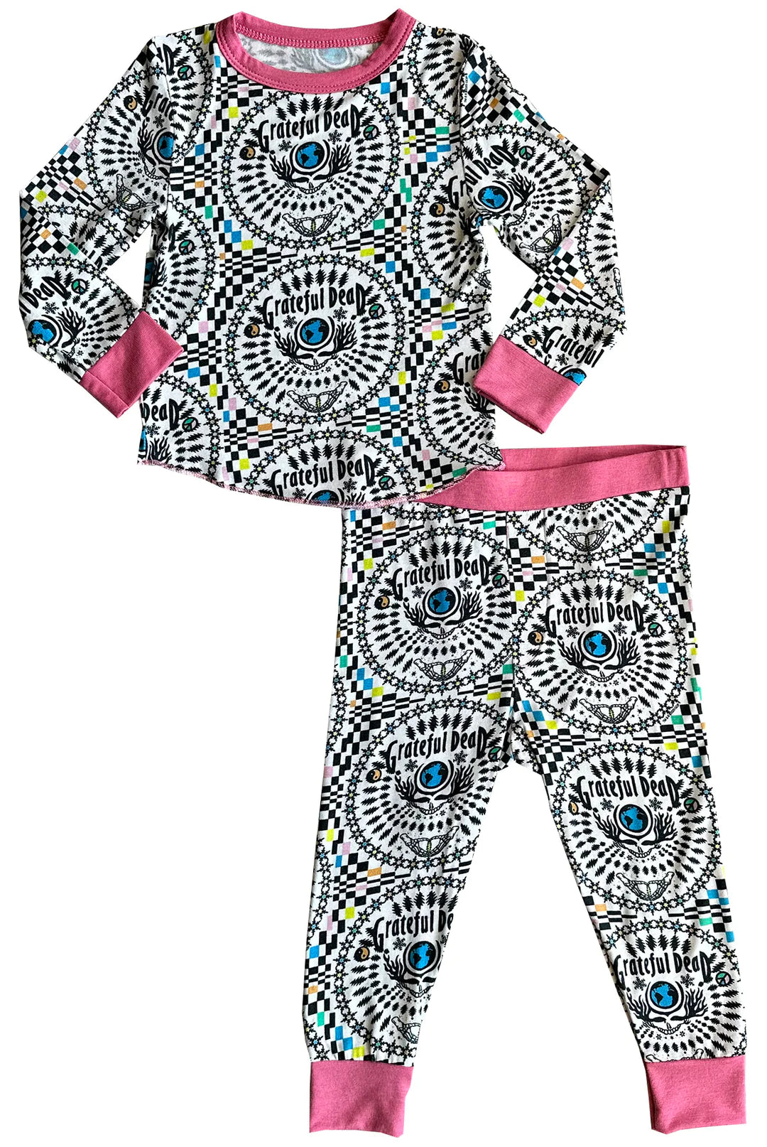 Greatful Dead Bamboo Pink Long Sleeve Thermal Set