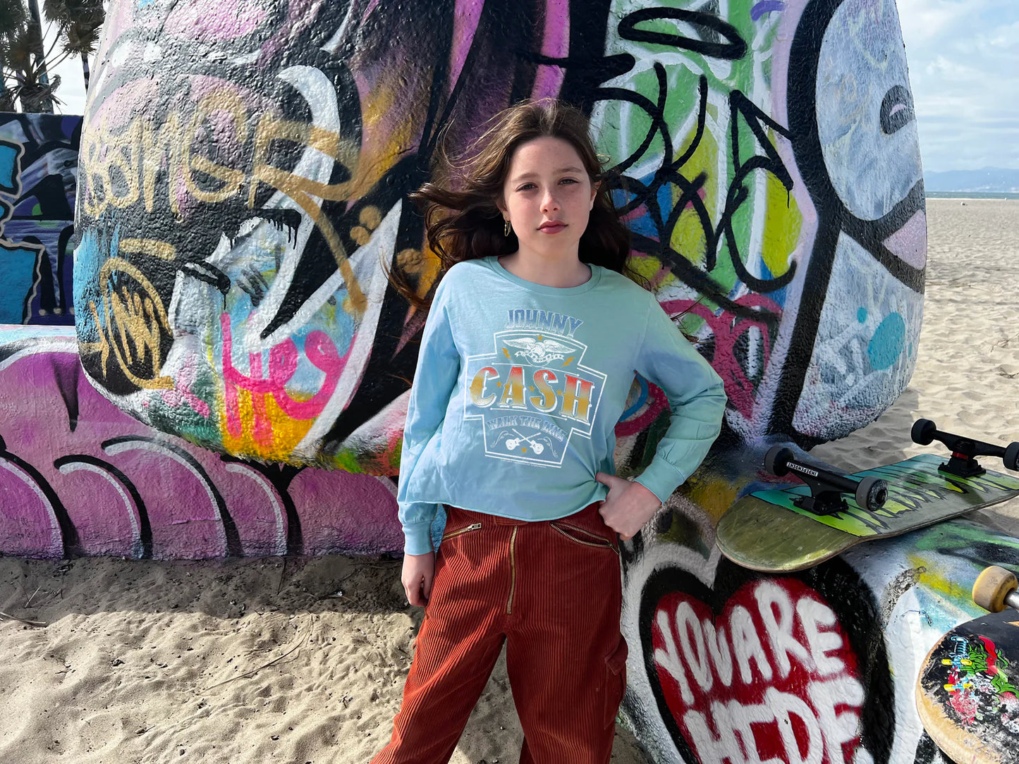 Cash Not Quite Crop Long Sleeve Tee