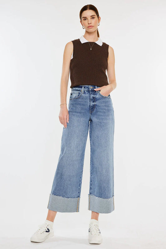 90's Cropped Wide Leg