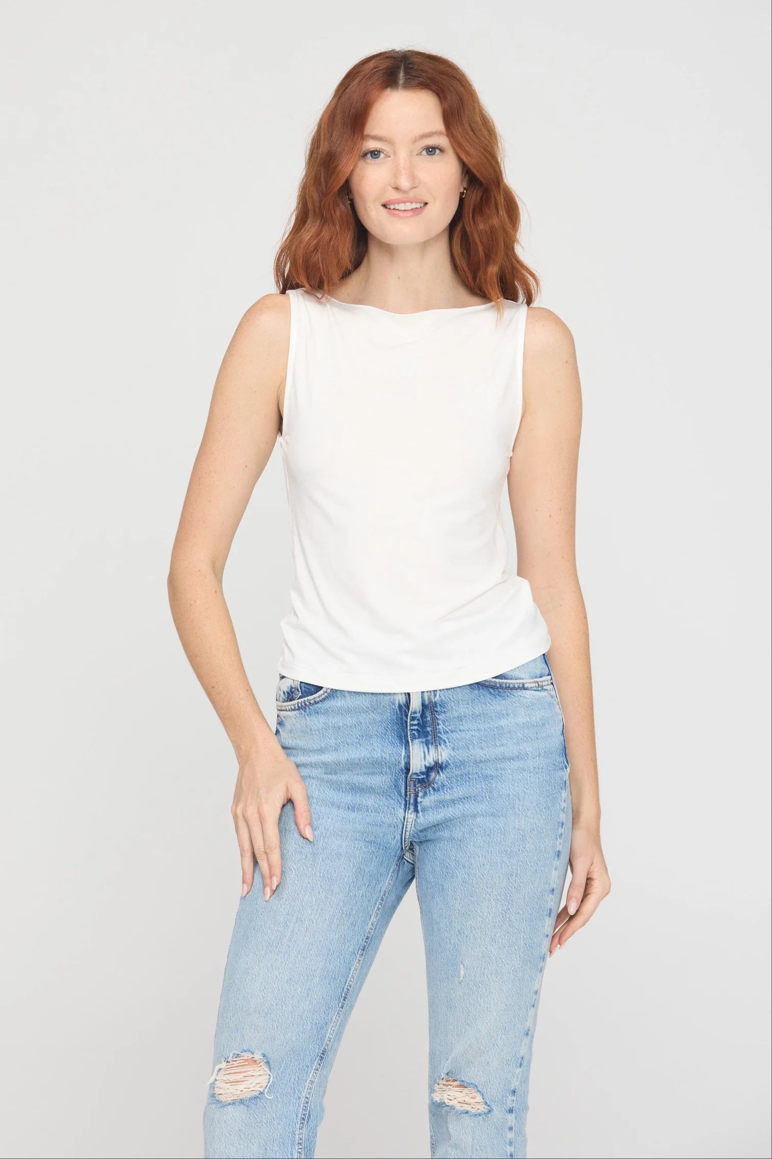 Odette Boat Neck Tank – CHRISSY'S on El Paseo