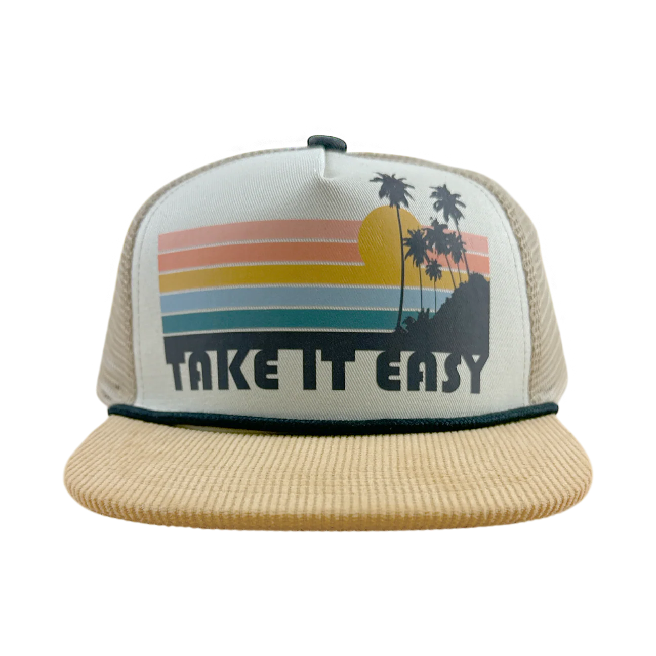 Take It Easy Trucker Hat Take It Easy Country Western Style Trucker Hat – Pink  main image 2