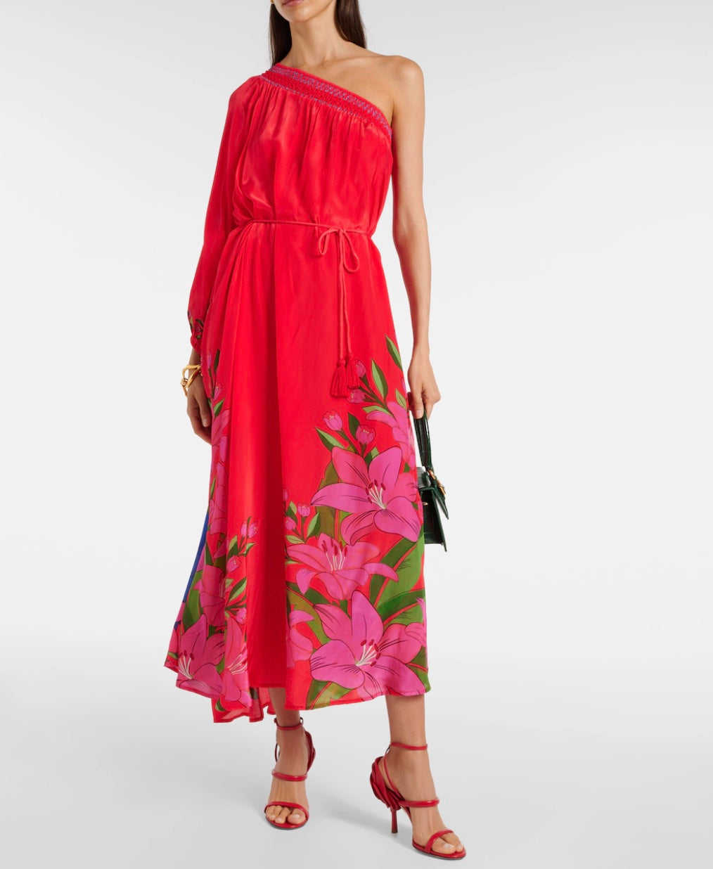 Summer Foliage Scarf Red Maxi Dress – Chrissy's On El Paseo