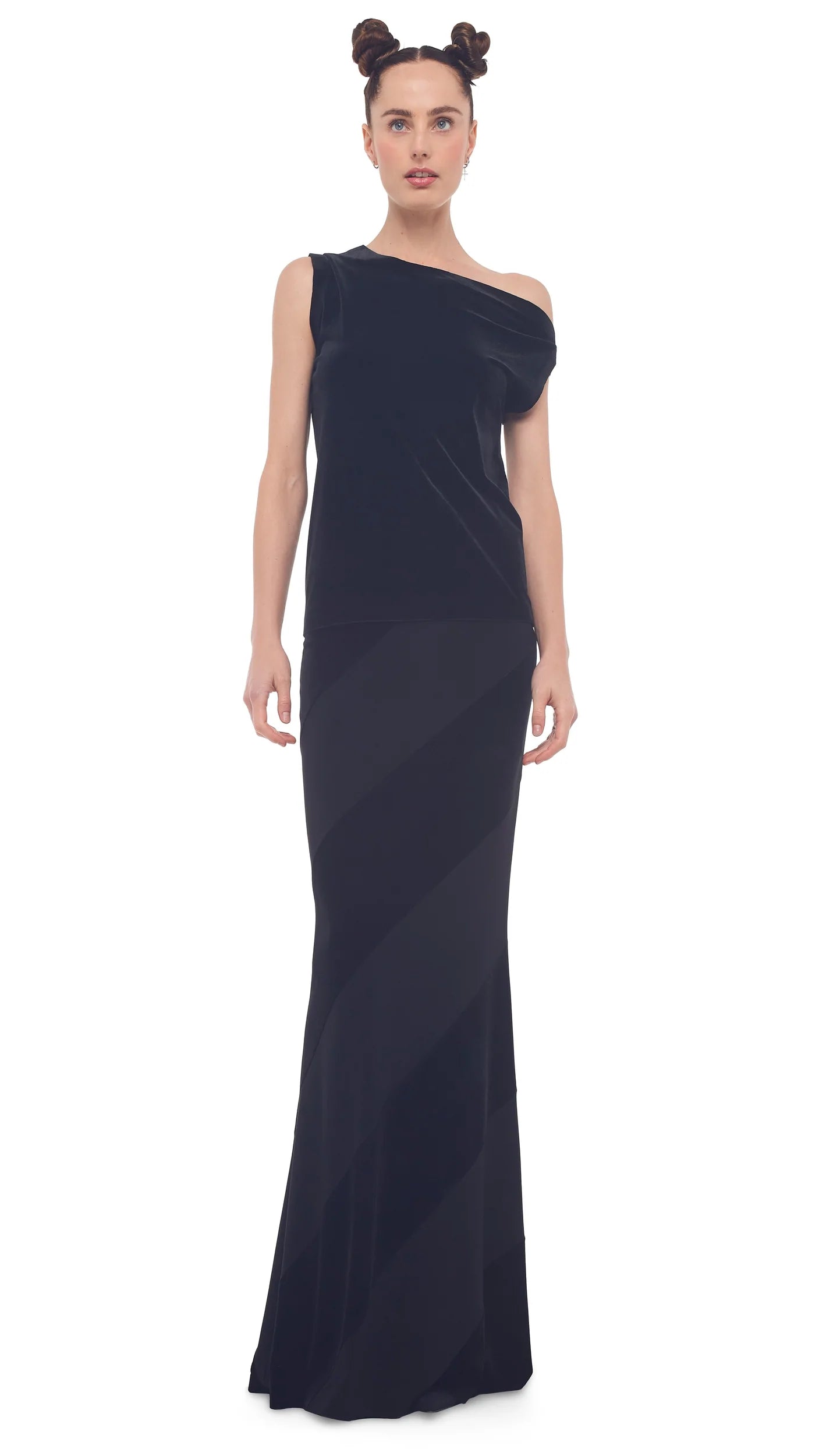 Short Sleeve Drop Shoulder Velvet Top