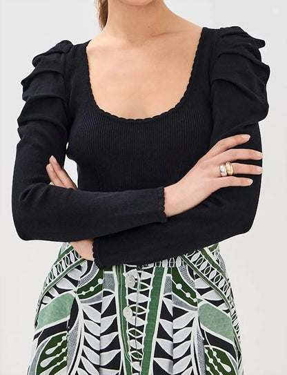 Black Knit Blouse
