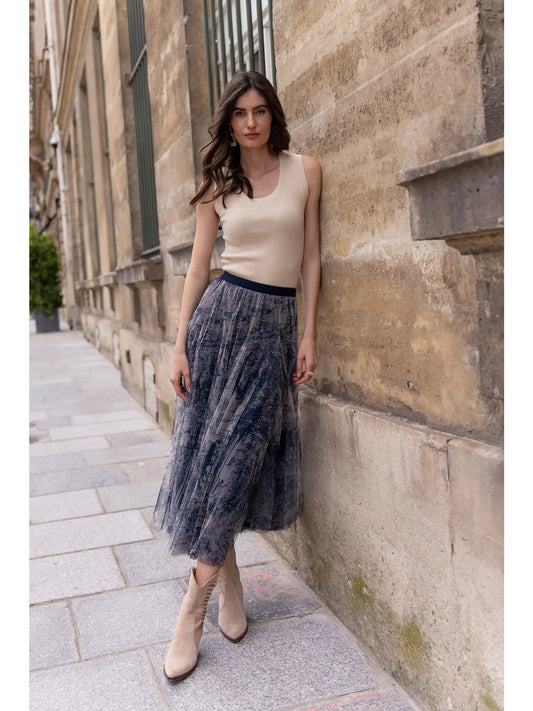 Ambre Print Tulle Skirt