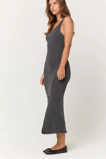 Renata Snap Front Rib Tank Dress