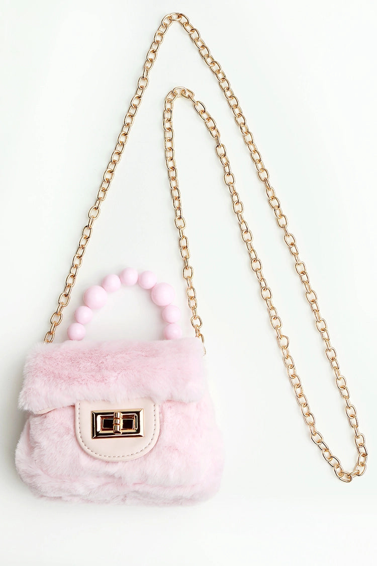 Pink Furry Purse for Kids