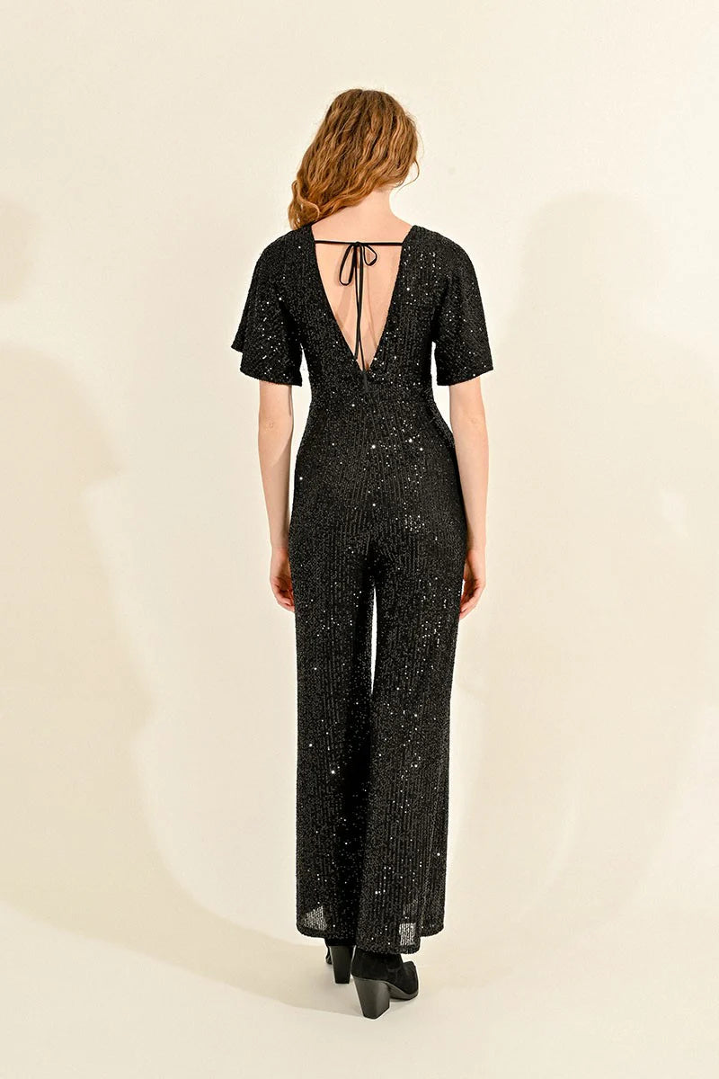 Knitted Sequin Jumpsuit