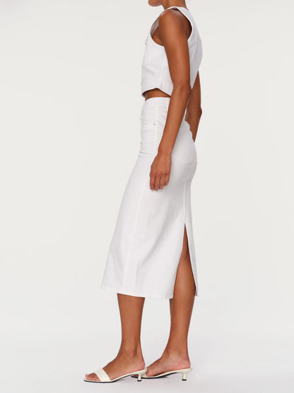 Lexie High Rise Skirt with Button Front