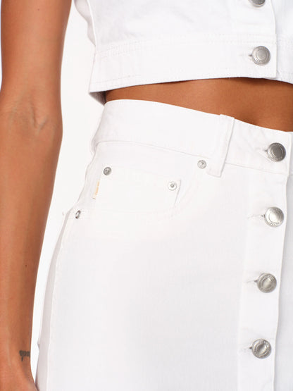 Lexie High Rise Skirt with Button Front