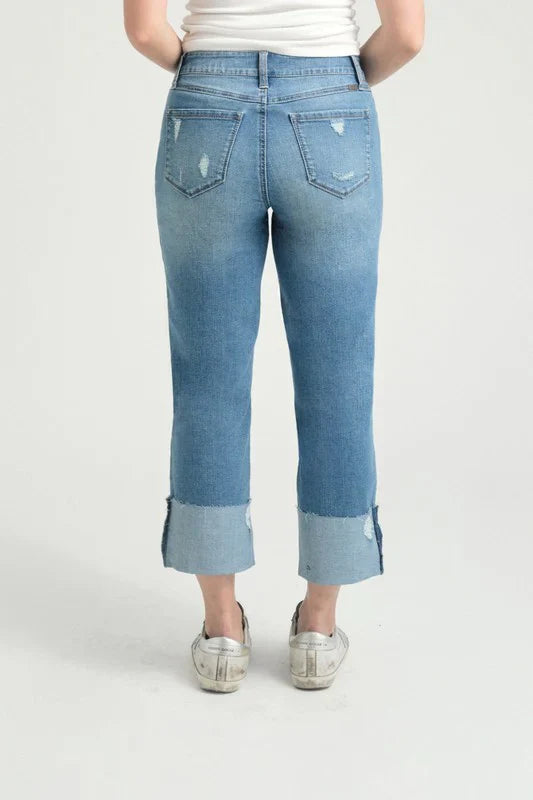 1822 Denim Roll Cuff Straight Leg Jean