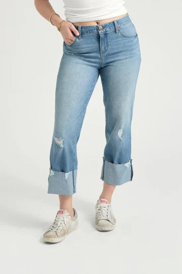 1822 Denim Roll Cuff Straight Leg Jean