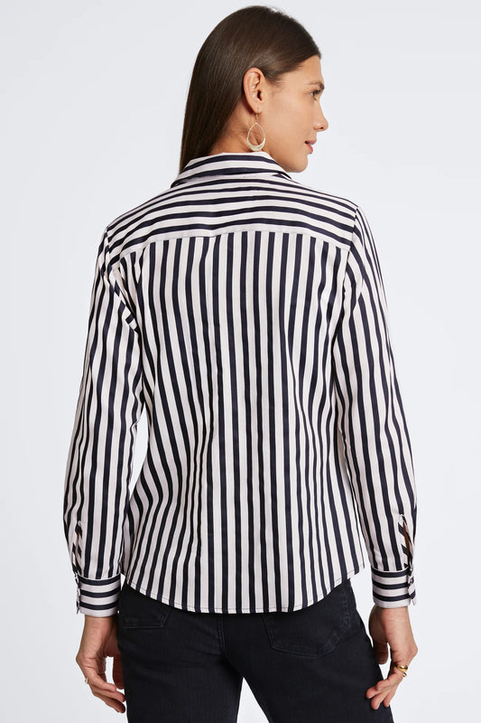 Mary No Iron Stripe & Gingham Shirt