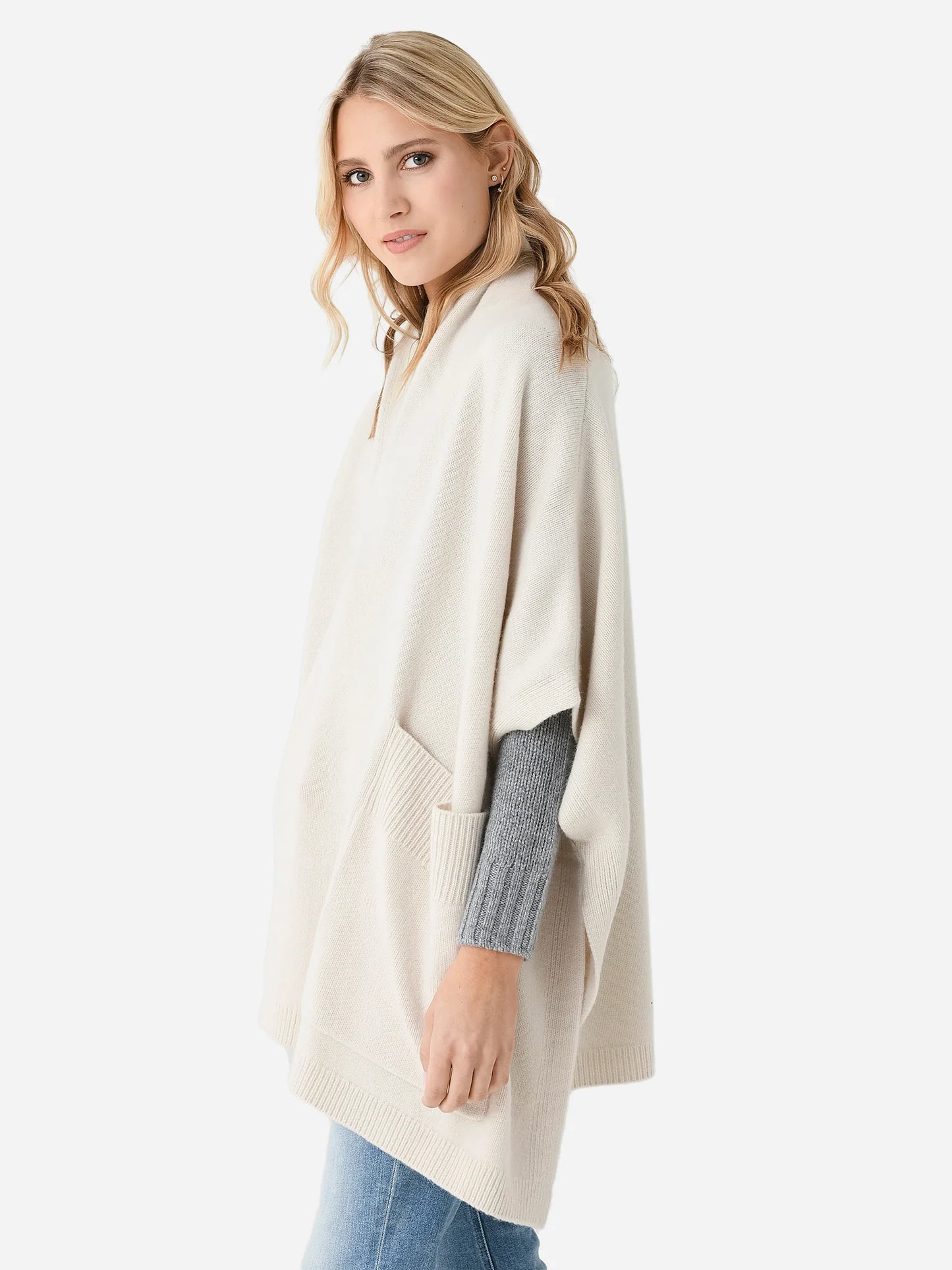 Cashmere Open Poncho