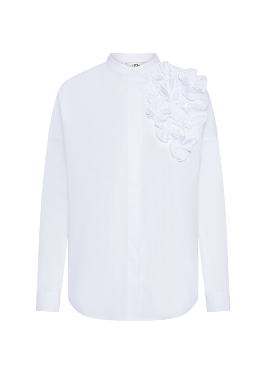 Sonja Flower Blouse in White