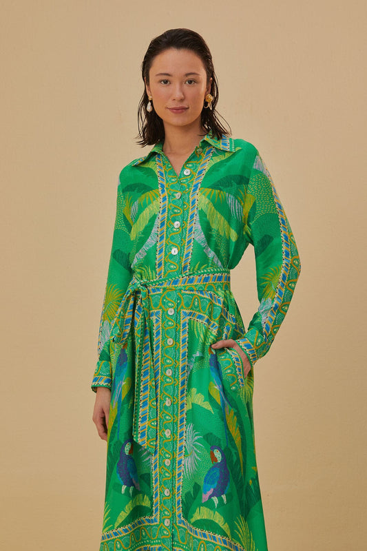 Macaw Scarf Green Chemise