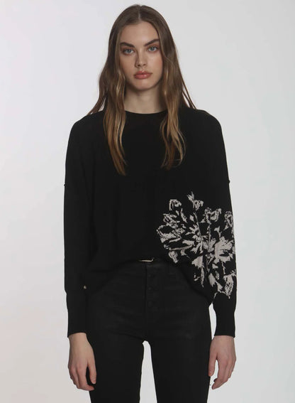 Black Dahlia Sweater in Thunder or Black