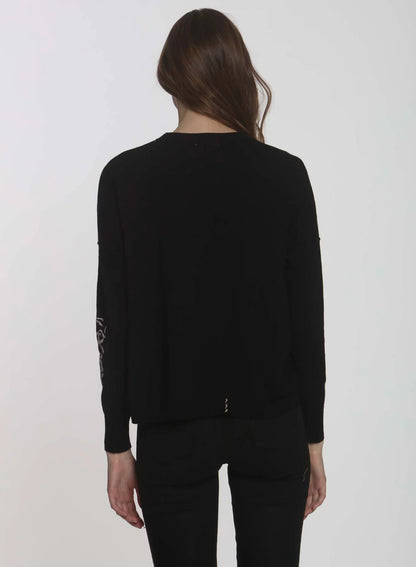 Black Dahlia Sweater in Thunder or Black