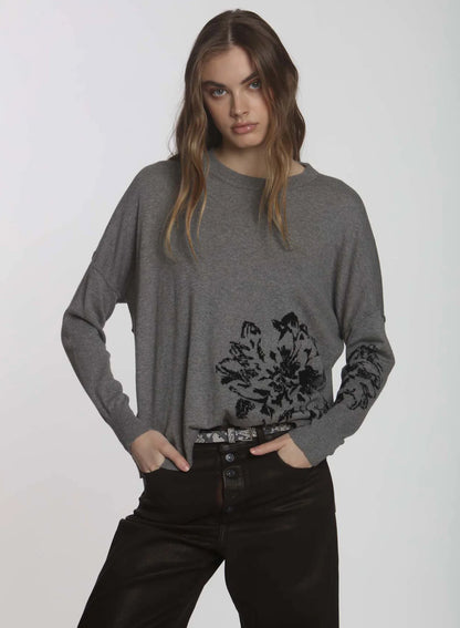 Black Dahlia Sweater in Thunder or Black