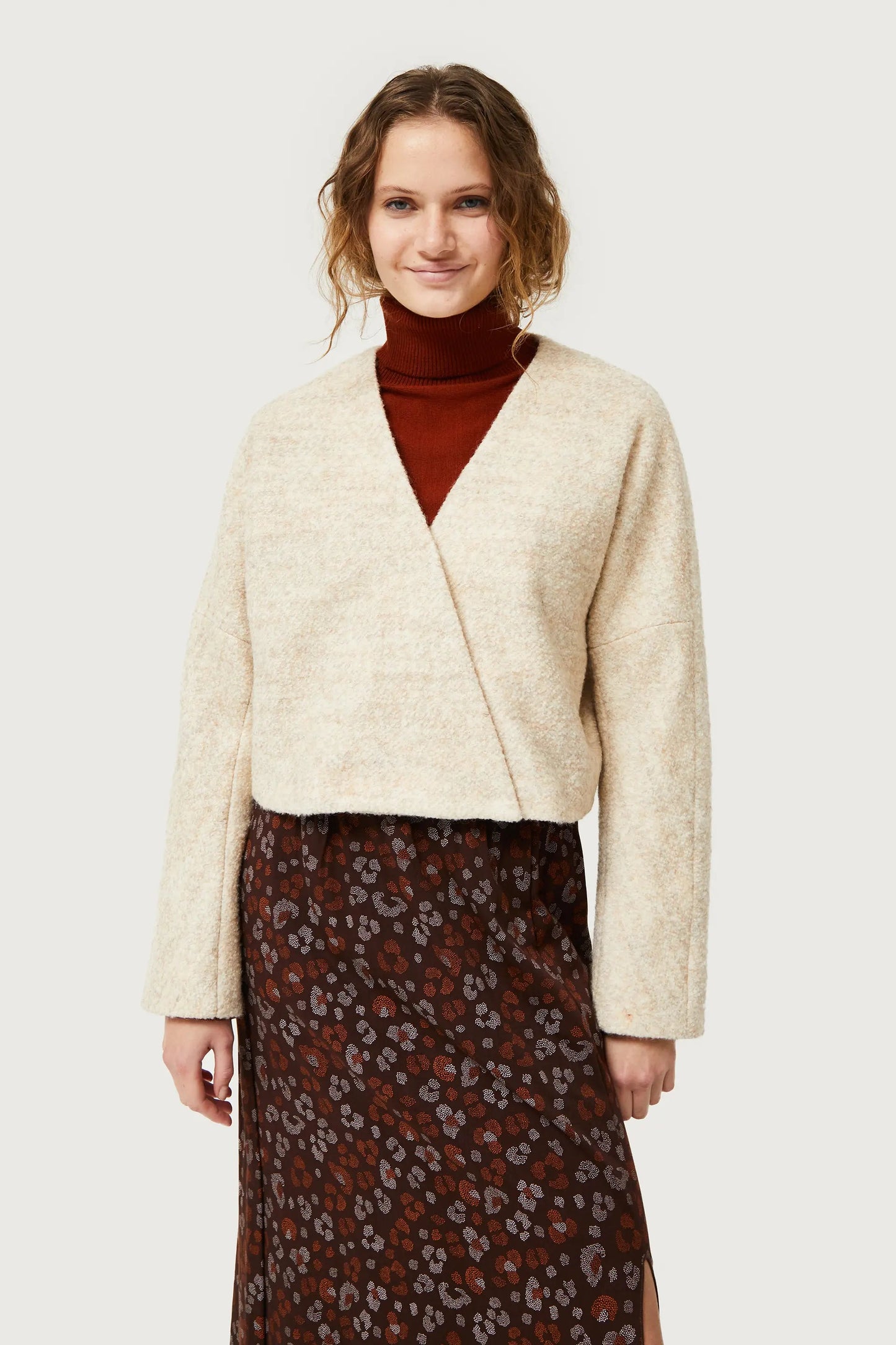 Beige Boucle Jacket