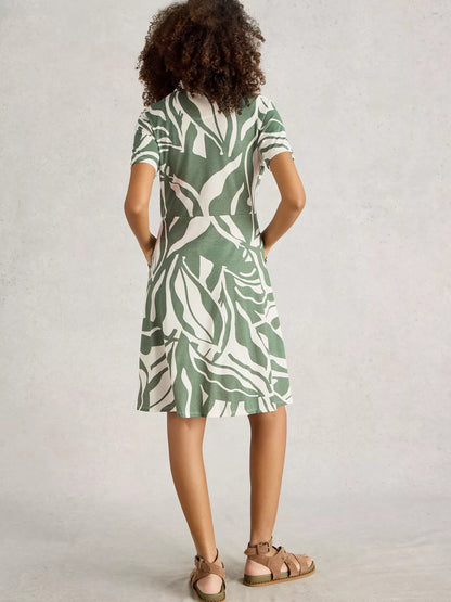 Ria Jersey Collared Shirt Dress