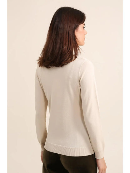 Turtleneck Sweater in Tencel & Lurex Knit