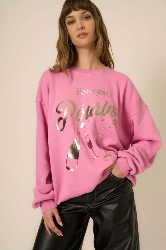 Forecast Pouring Foil Sweatshirt