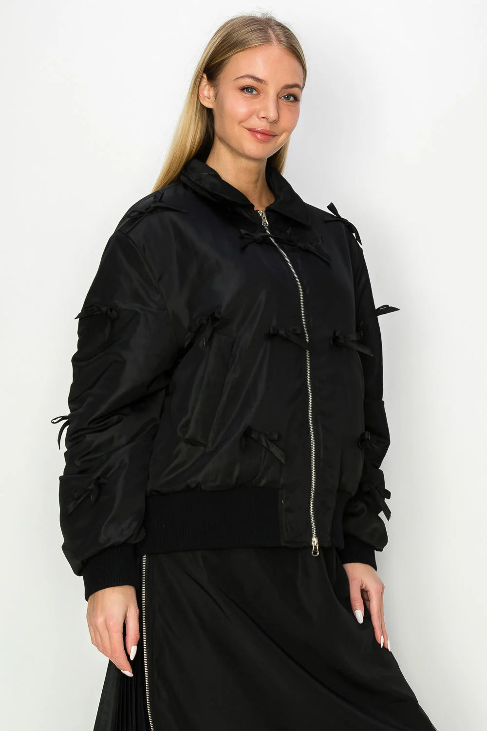 Judith Bomber Jacket with Ribbons