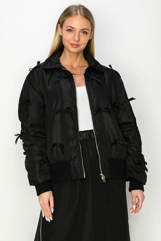 Judith Bomber Jacket with Ribbons