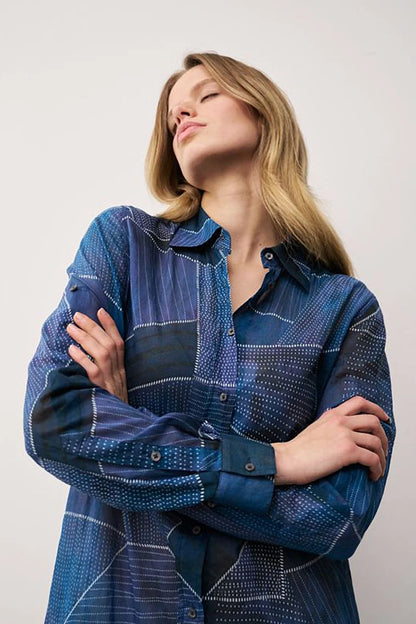 Taya Long Cotton Tunic Dress
