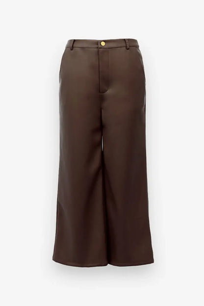 Vegan Butter Leather Culotte Pants