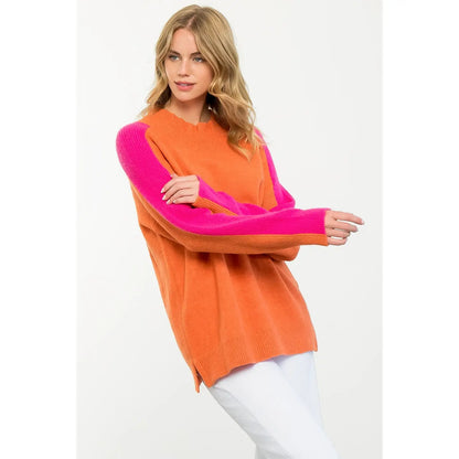 Colorblock Sleeve Sweater