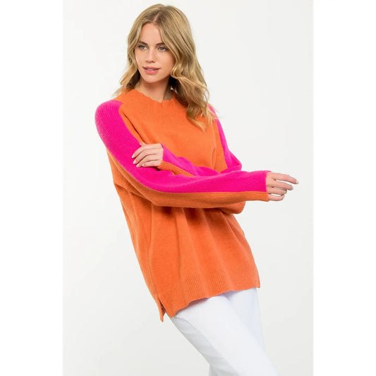 Colorblock Sleeve Sweater