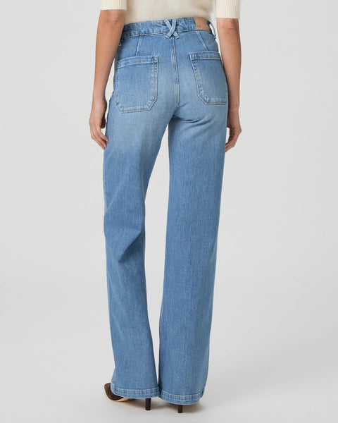 Leenah Wide Leg  Patch Pocket Jeans in Adley