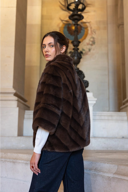 Copenhagen Faux Fur Cape Jacket