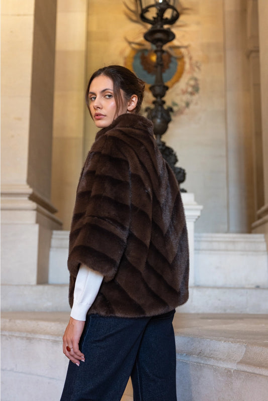 Copenhagen Faux Fur Cape Jacket