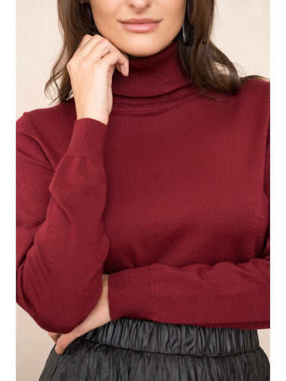 Turtleneck Sweater in Tencel & Lurex Knit