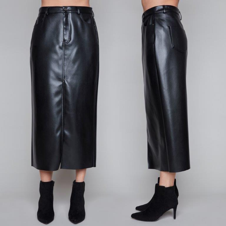 Woven Pleather skirt