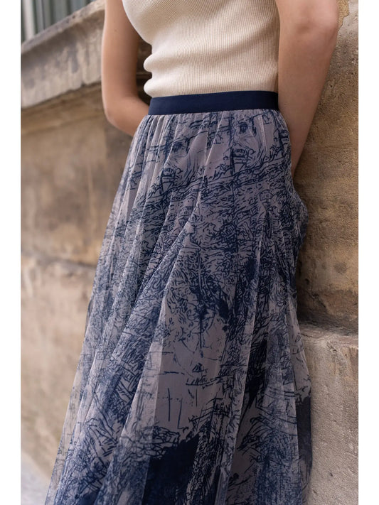 Ambre Print Tulle Skirt