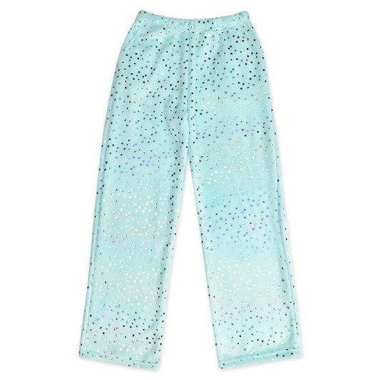 Foil Stars Plush Pants in Blue