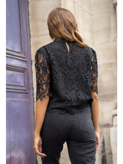 Eleanore Short Sleeve Lace Top