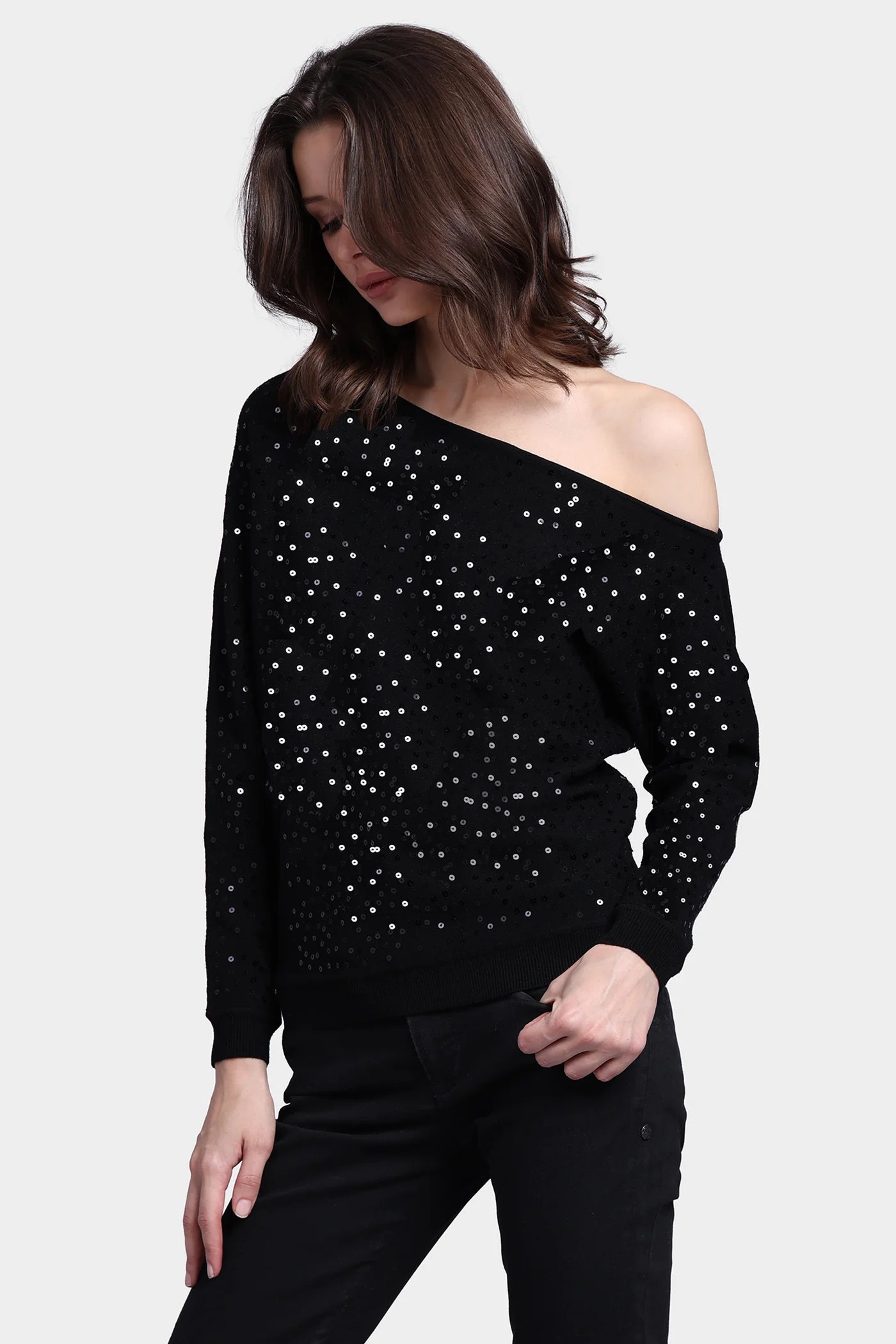 Sequin Off Shoulder Top