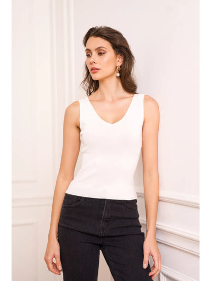 2-in-1 Reversible Tank Top w/ V-Neck & Square Neck