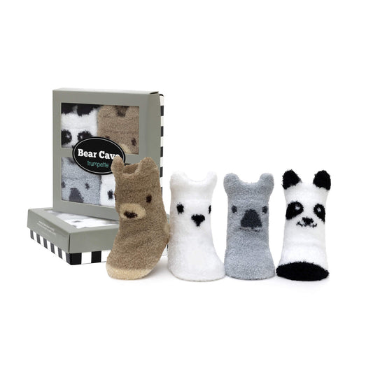 Bear Cave 4 Packs Infant Socks