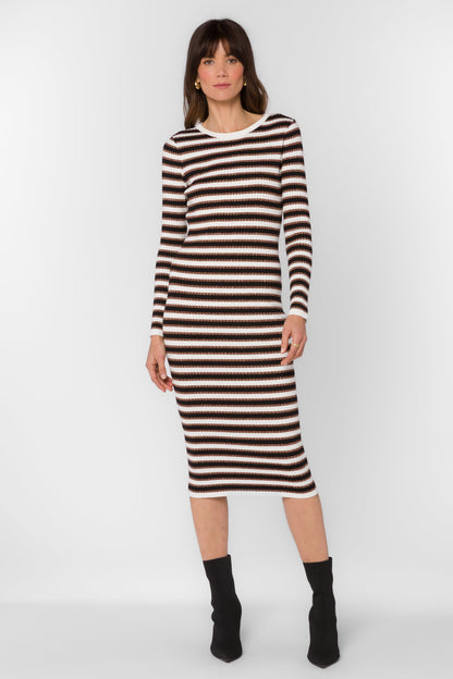 Aubriana Gold Stripe Dress