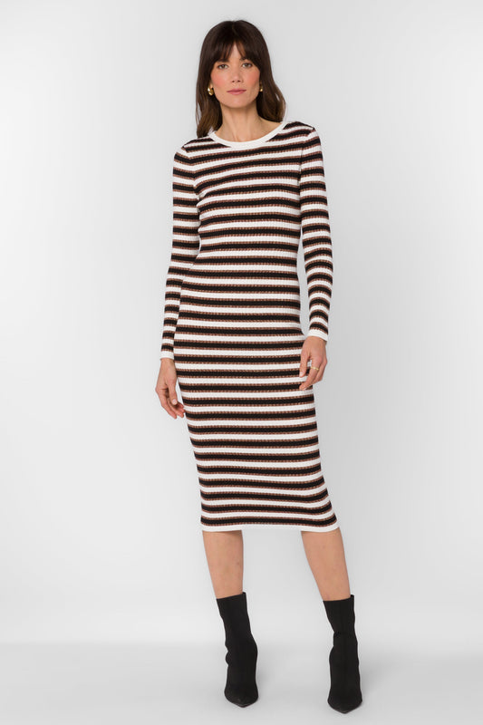 Aubriana Gold Stripe Dress