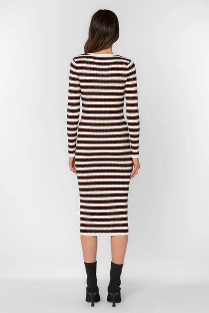 Aubriana Gold Stripe Dress