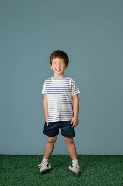 Boys Navy Side Pocket Short