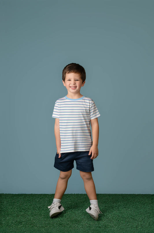 Boys Navy Side Pocket Short
