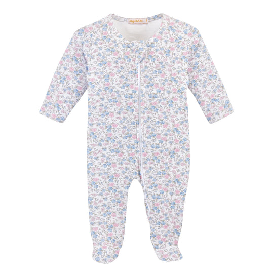 Tiny Soft Floral Coverall w/ Ruffles